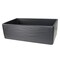 Nantucket Sinks 33 Inch Matte Black Farmhouse Fireclay Sink with Waves Apron FCFS3320S-MB-Waves - alternate 1